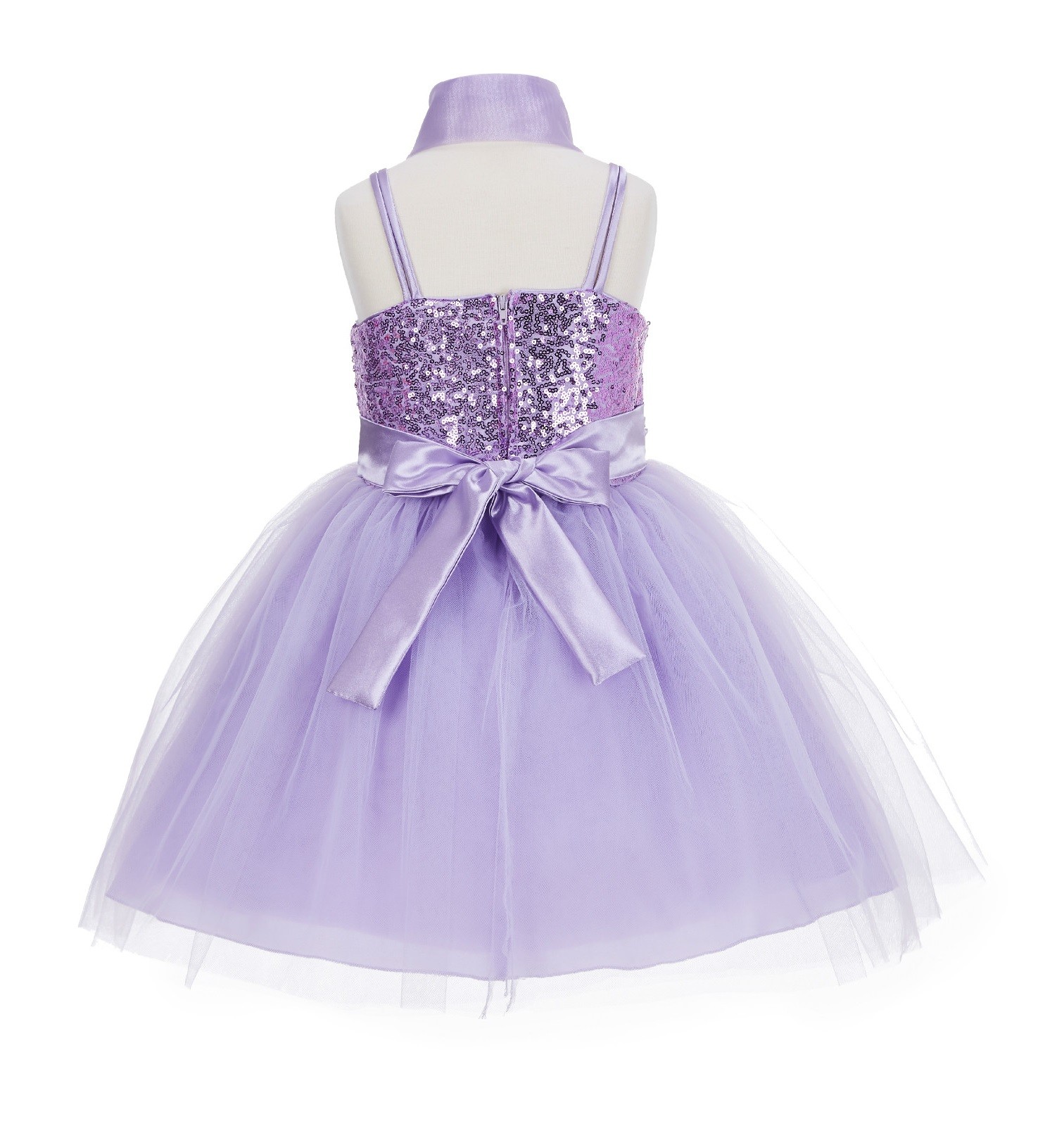 Lilac Shawl Sequin Tulle Flower Girl Dress Special Events 1508NF