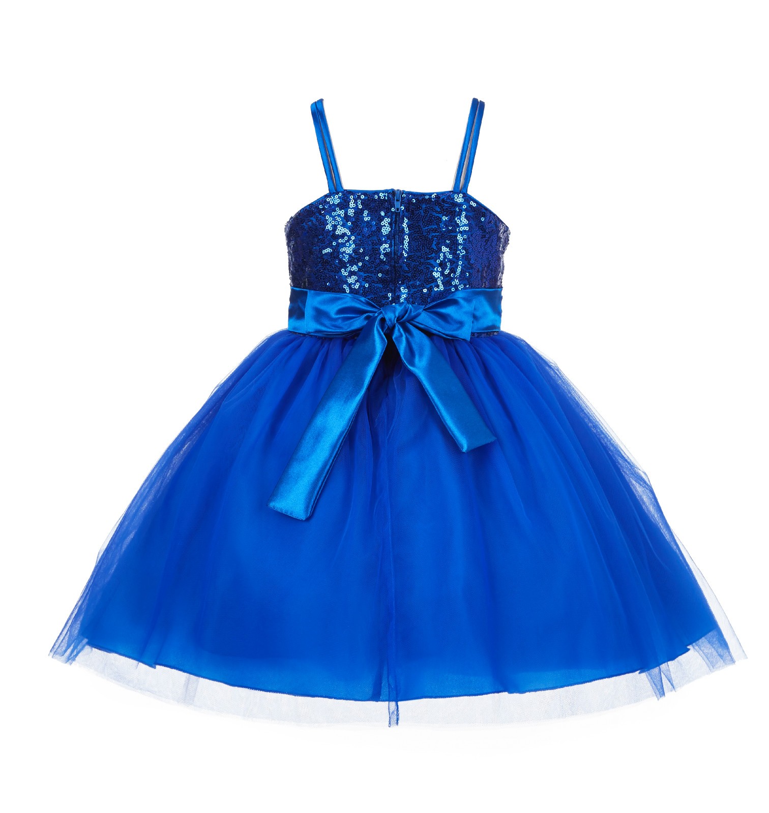 Royal Blue Sequin Tulle Flower Girl Dress Special Occasions 1508S