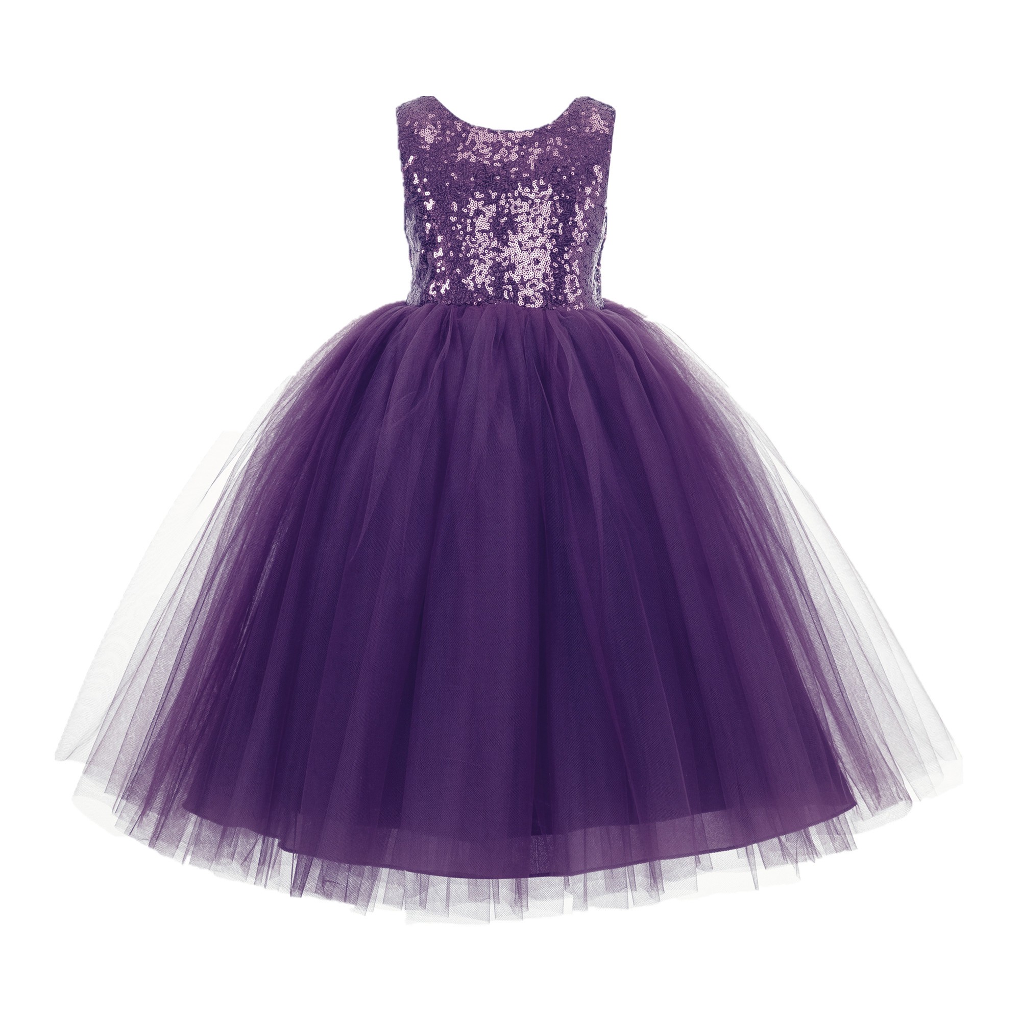 Purple Vintage Corset Flower Girl Dress Tutu Dress 205