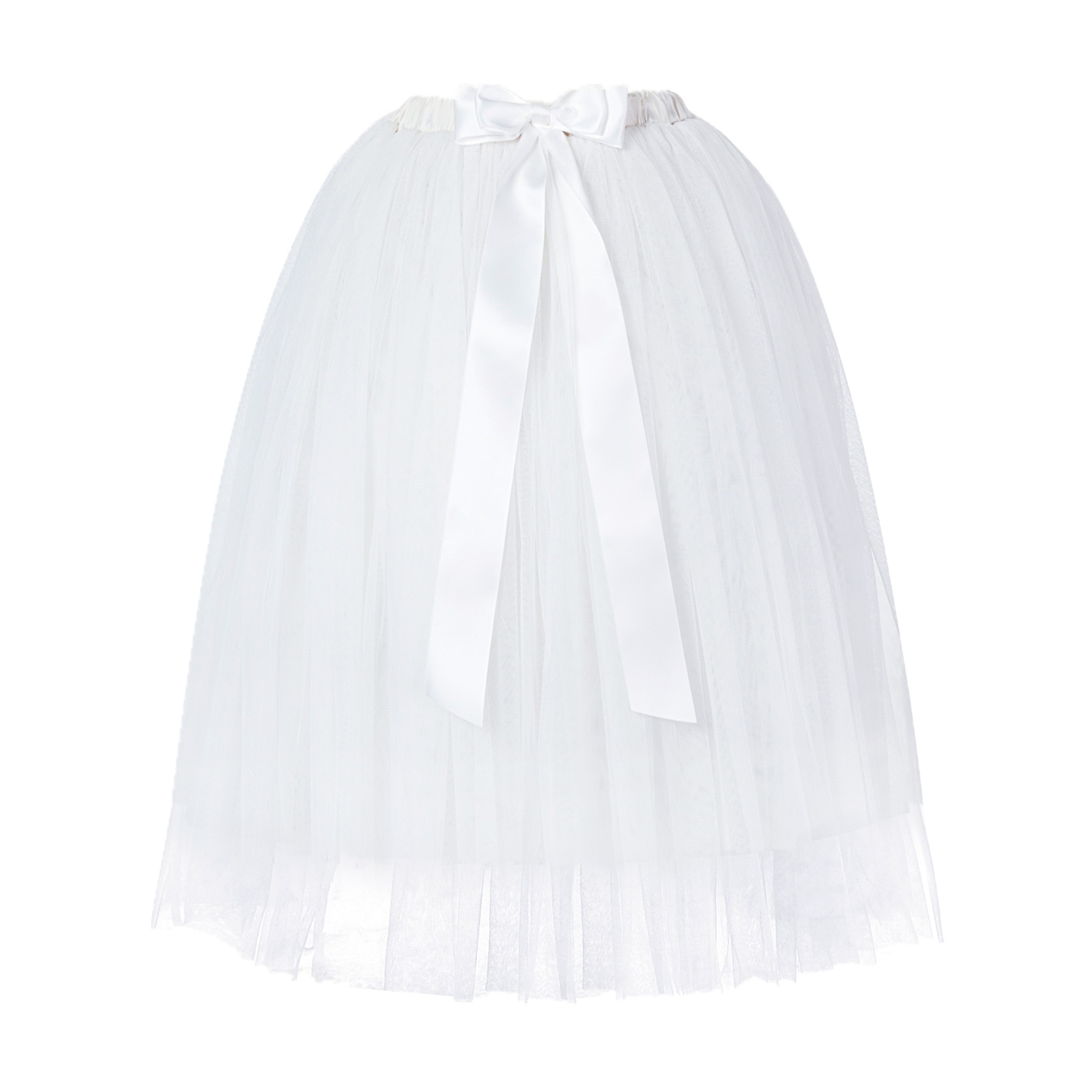 White Flower Girls Tulle Skirt Tutu Skirt Tulle Maxi Skirts