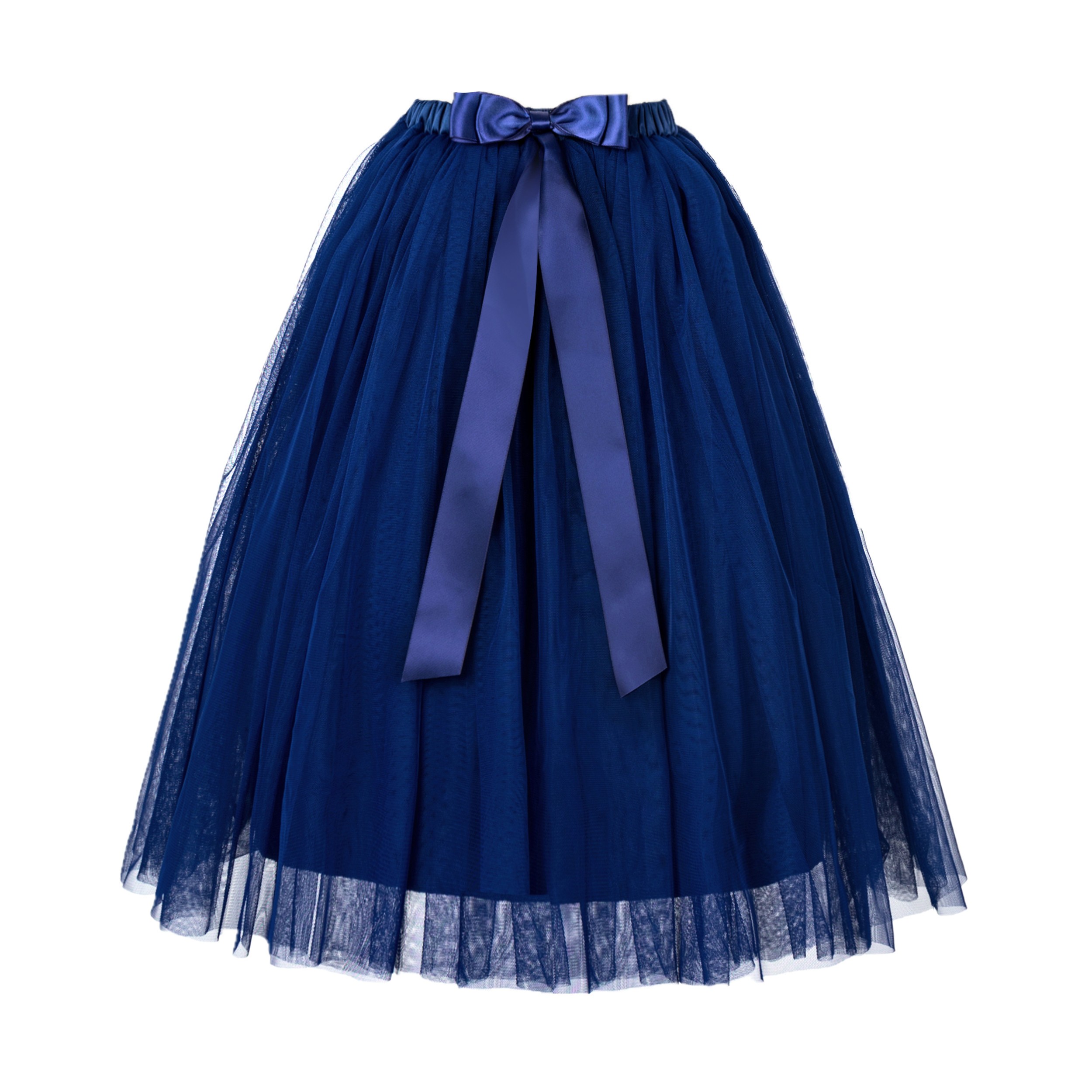 Navy Blue Flower Girls Tulle Skirt Tutu Skirt Tulle Maxi Skirts