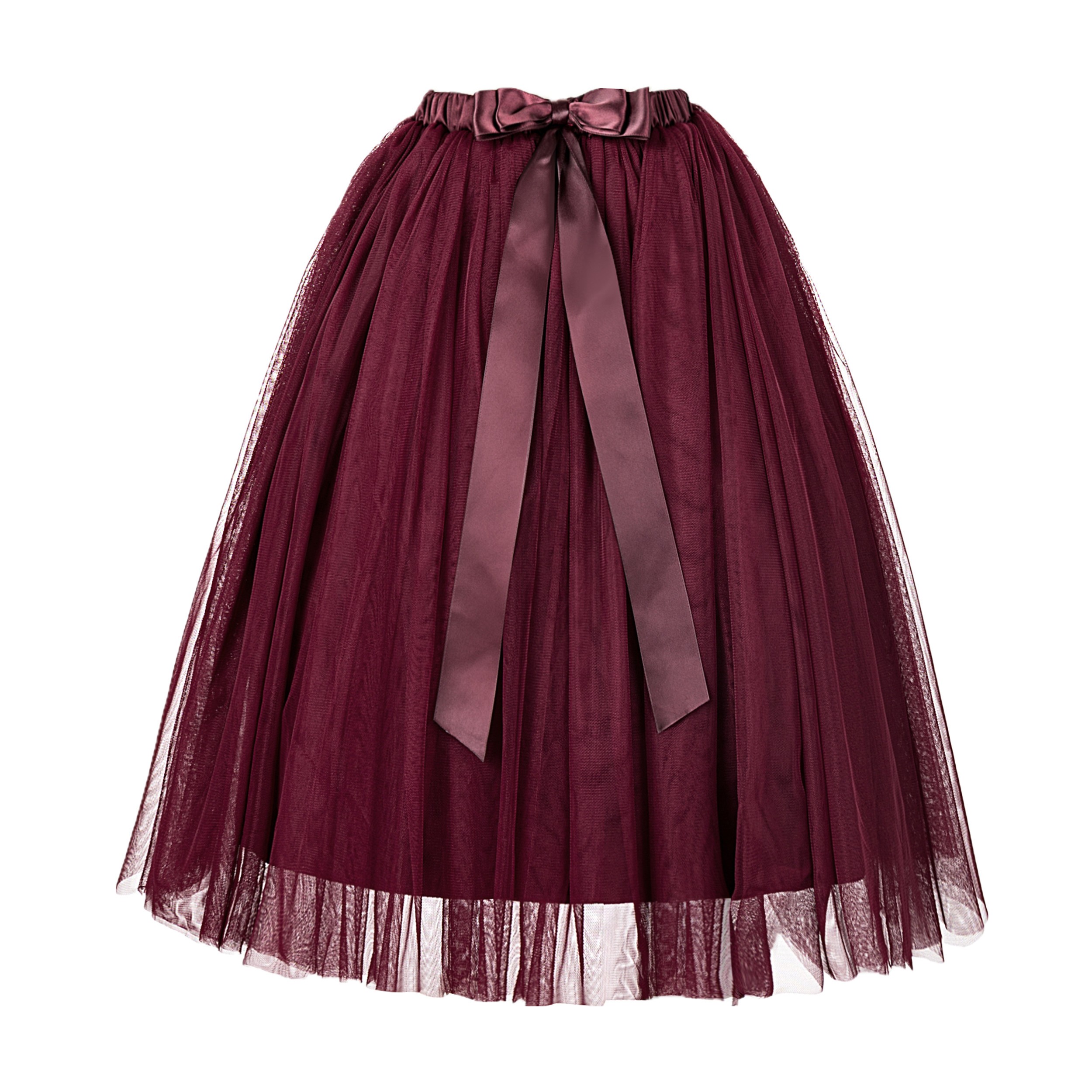 Burgundy Flower Girls Tulle Skirt Tutu Skirt Tulle Maxi Skirts