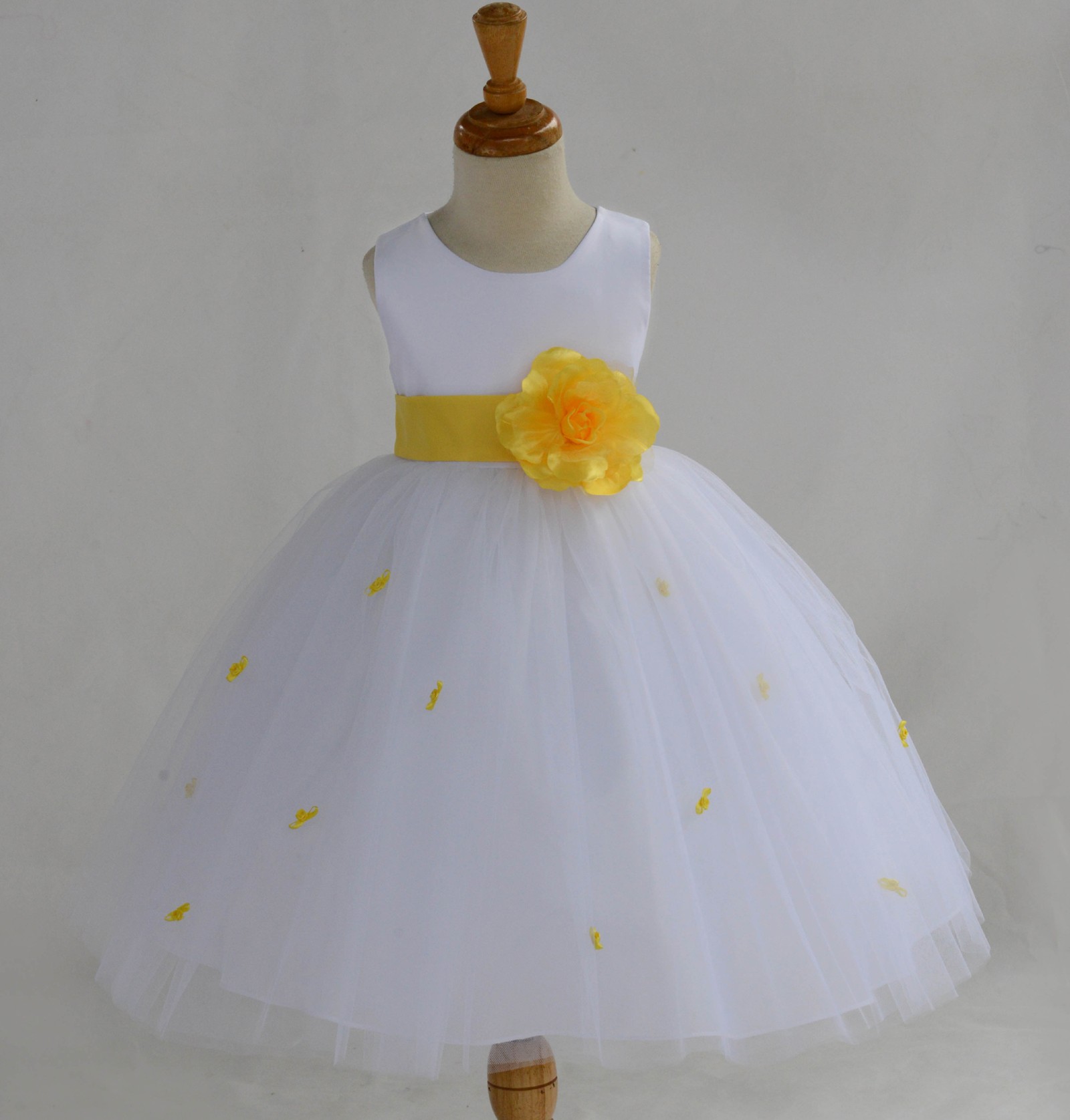 Sunbeam Rosebuds Satin Tulle Flower Girl Dress Special Occasions 815S