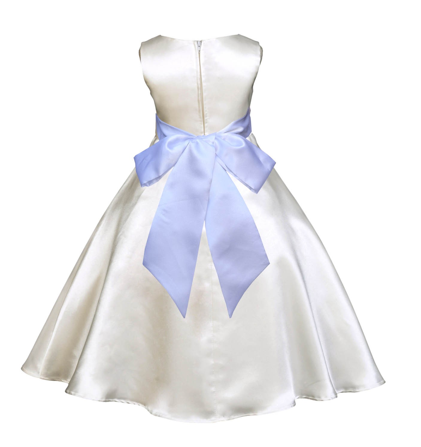 Ivory/White A-Line Satin Flower Girl Dress Pageant Reception 821S