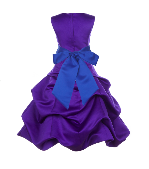 Cadbury Regency/Horizon Satin Pick-Up Bubble Flower Girl Dress 806S
