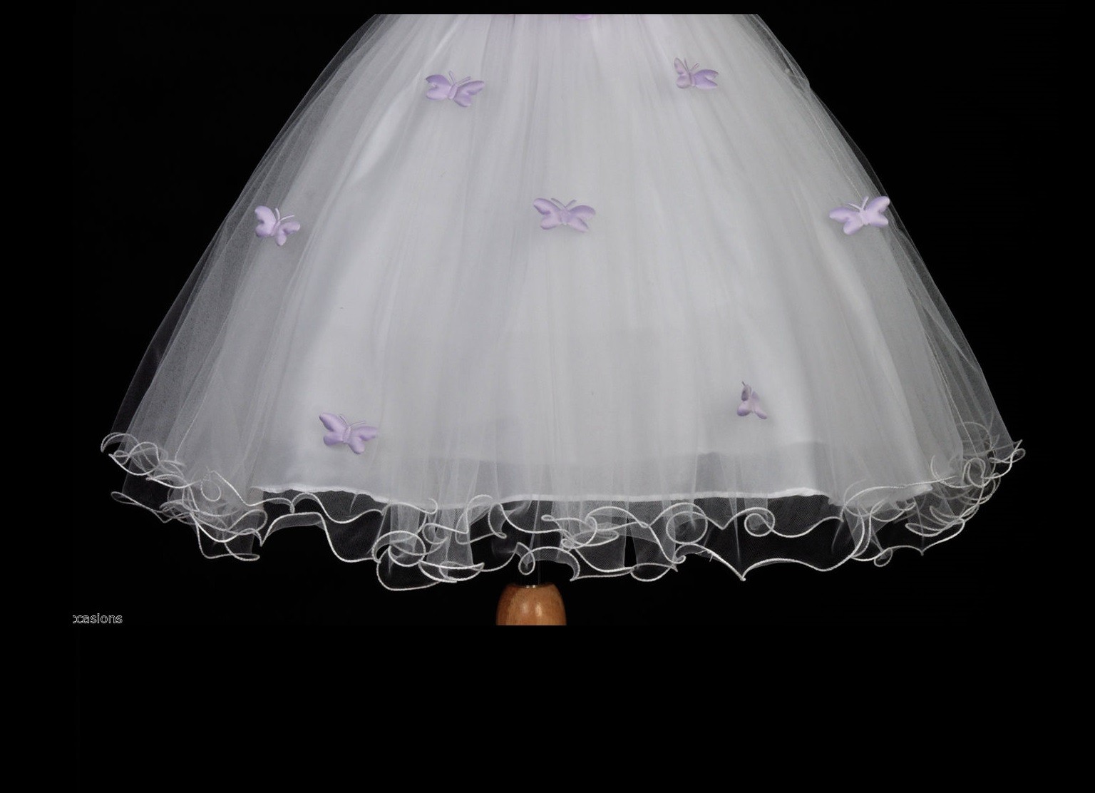 Lilac Butterflies Tulle Flower Girl Dress Elegant Pageant 509S