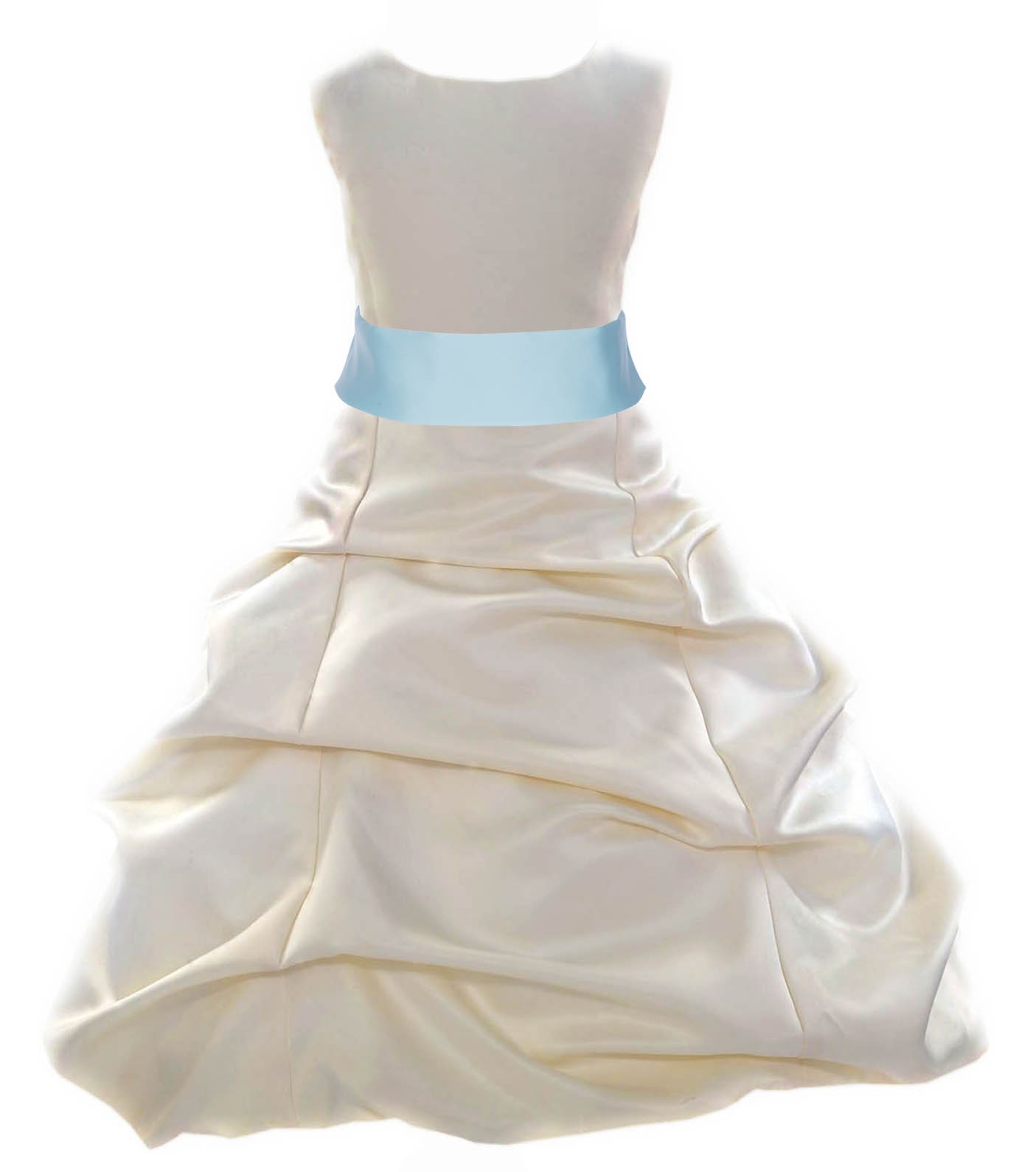 Ivory/Mint Satin Pick-Up Bubble Flower Girl Dress Bridesmaid 806S