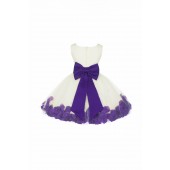 Ivory/Cadbury Rose Petals Tulle Flower Girl Dress Pageant 305T