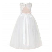 Ivory A-Line Lace Flower Girl Dress 178R3