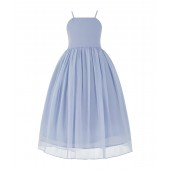 Lavender Criss Cross Chiffon Flower Girl Dress Summer Dresses 191