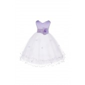 Lilac Satin Tulle Butterflies Flower Girl Dress Occasions 801T